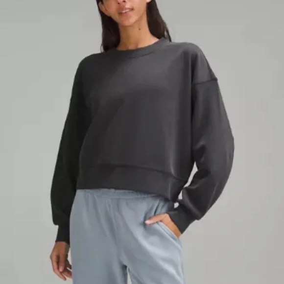 Lululemon Softstreme Oversized Cropped Crewneck Pullover - Picture 9 of 11